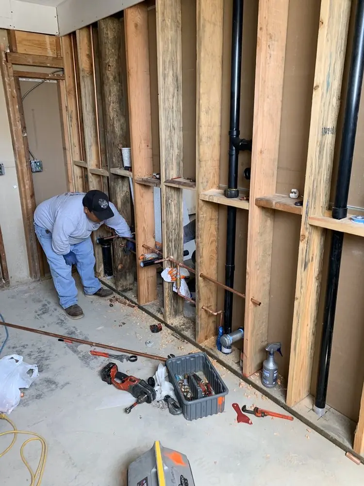 Commercial rough-in plumbing for Gas Line Repair in Allegiance